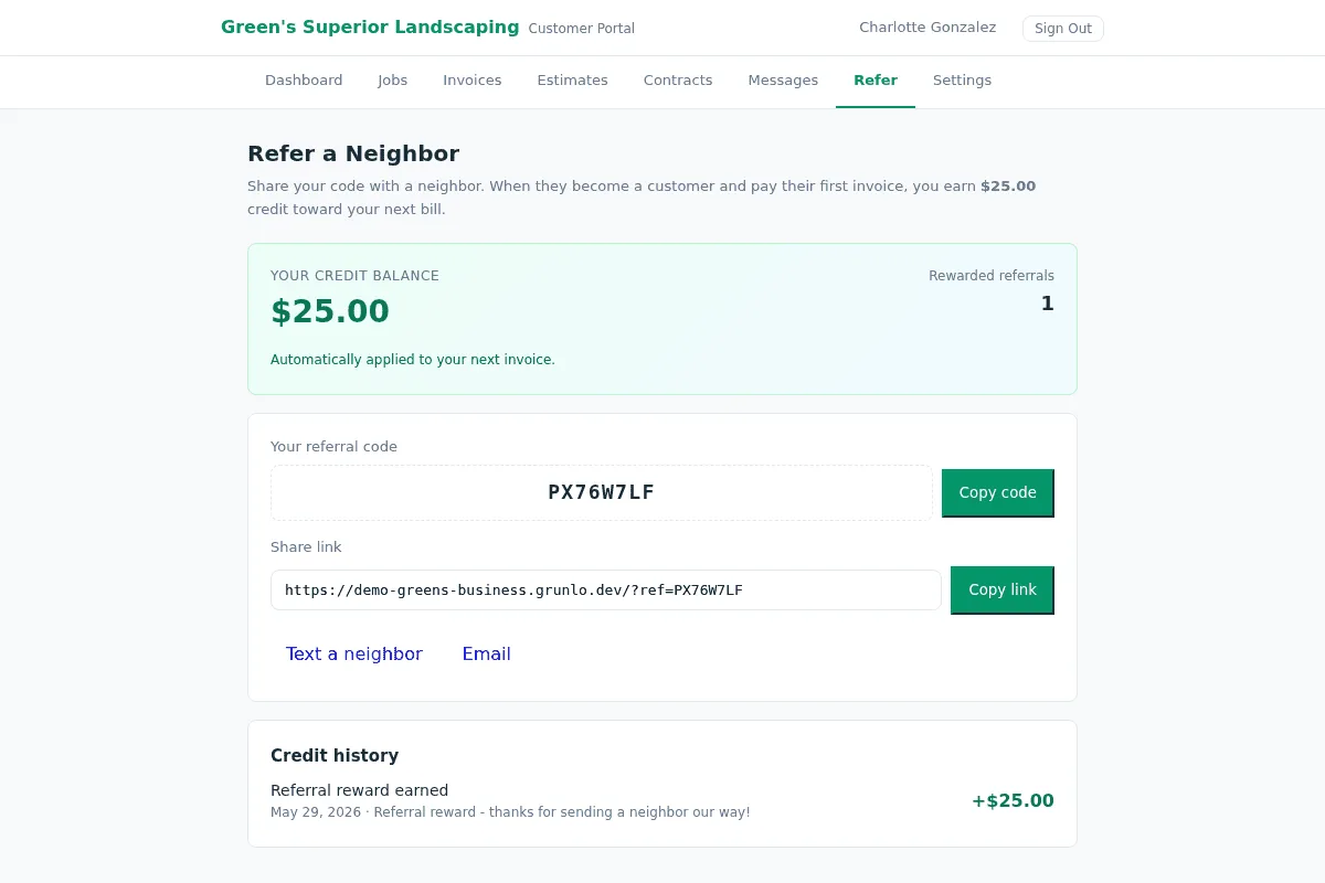Referral program tracking who referred whom and the rewards earned